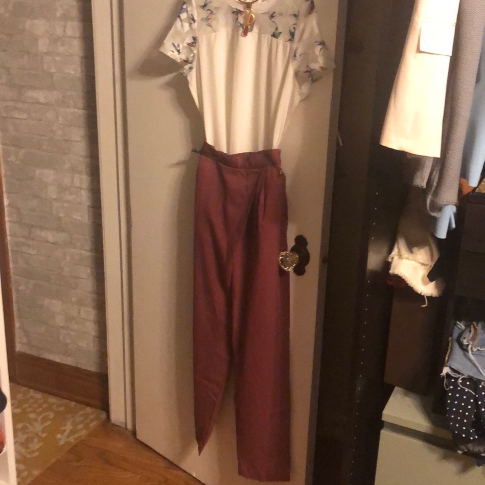 Maroon Zara pants. Super soft and chic!